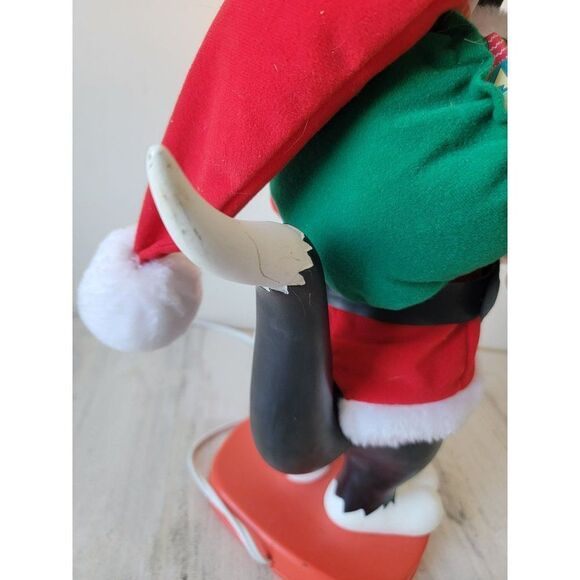 Looney Tunes Sylvester cat animated 1997 motionette Xmas Santa - Picture 15 of 16